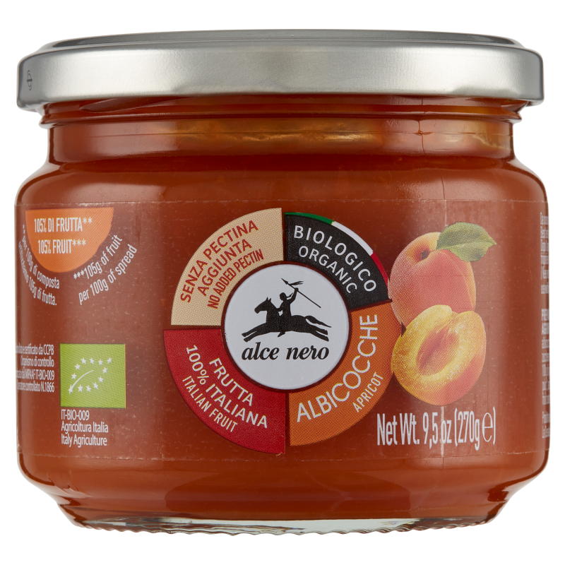 Alce Nero Composta alle Albicocche BIO - 270 gr - Creme spalmabili e Marmellate - Alce Nero