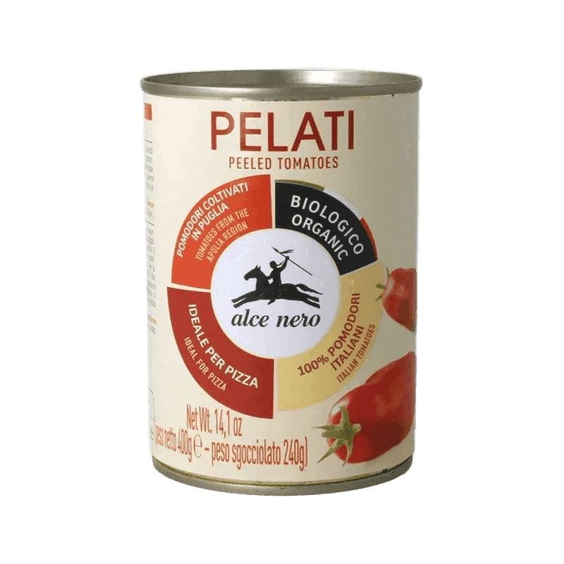 Alce Nero Pomodori Pelati Biologici 400 g, biologische gepelde tomaten uit Puglia