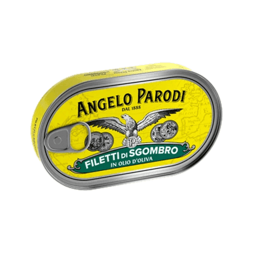 Angelo Parodi Filetti di Sgombro in Olio d'Oliva 150 g, sgombro portoghese ricco di Omega 3