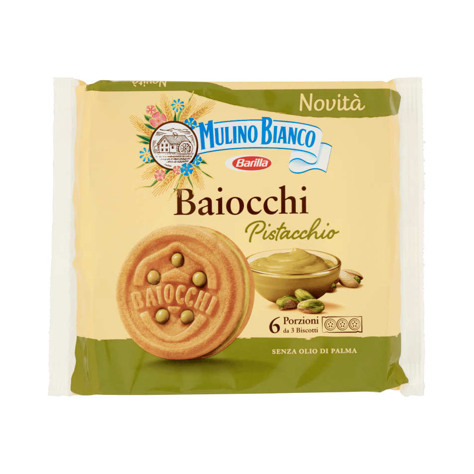Mulino Bianco Baiocchi alla Crema di Pistacchio - 168 gr - Koekjes - Mulino Bianco