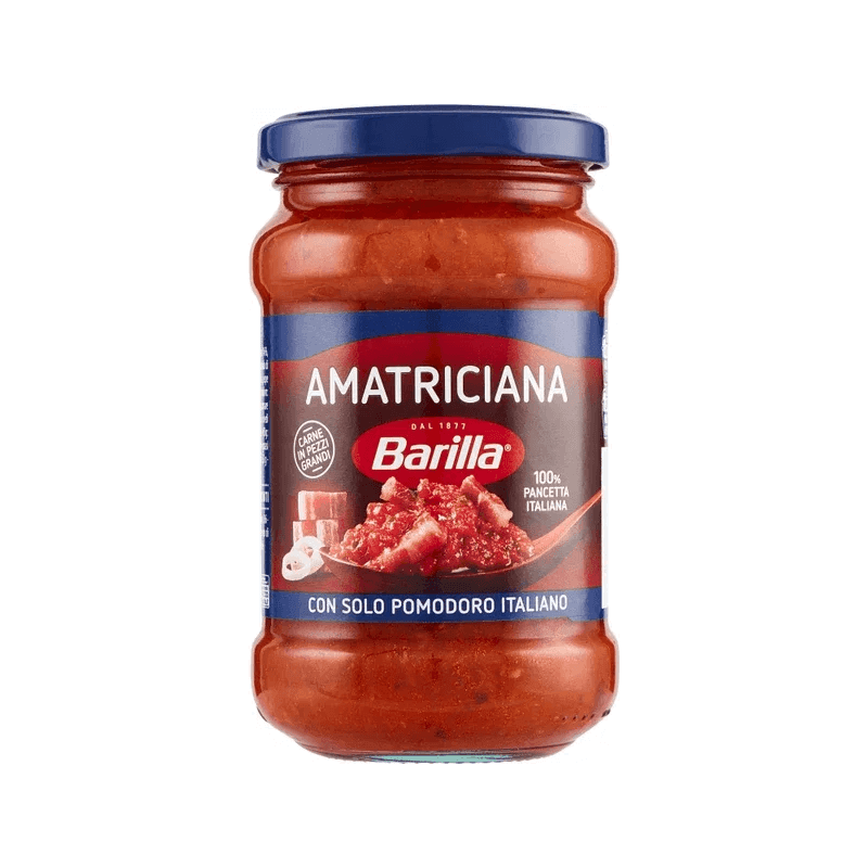Barilla Sugo all'Amatriciana 300 g, kant en klare saus met tomaat en pancetta