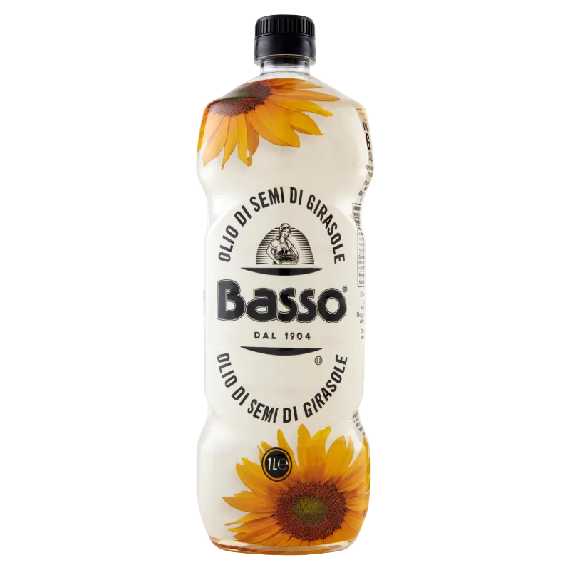 Basso Olio di Semi di Girasole 1 L, zonnebloemolie met neutrale smaak