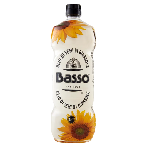 Basso Olio di Semi di Girasole 1 L, zonnebloemolie met neutrale smaak