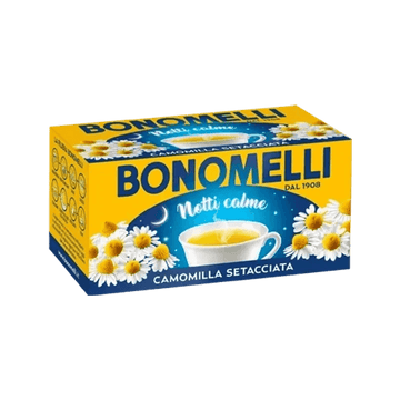 Bonomelli Camomilla Setacciata 18 filtri, infuso di fiori di camomilla senza caffeina