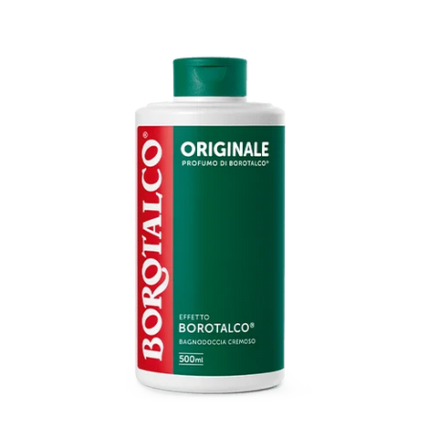 Borotalco Bagnodoccia Originale 500 ml, flacone di bagnodoccia cremoso al profumo di Borotalco