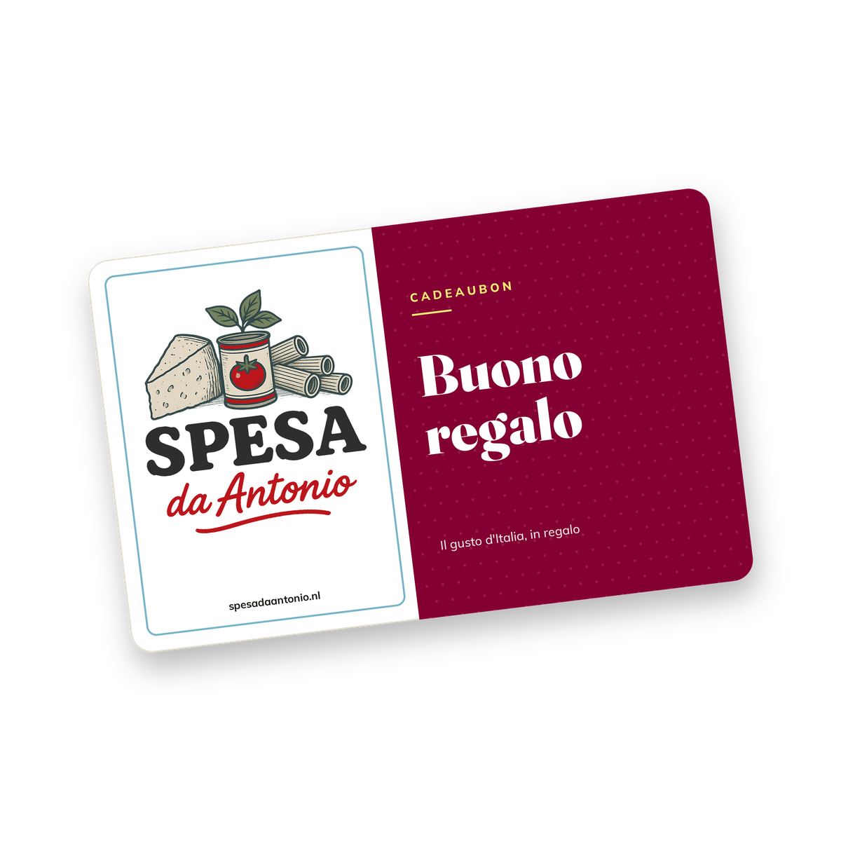 Cadeaubon Spesa da Antonio, digitale cadeaukaart met logo voor Italiaanse boodschappen online