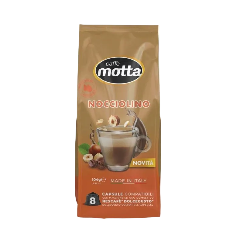 Caffè Motta Nocciolino – Capsule Compatibili Dolce Gusto (8 Capsule) -  - Motta
