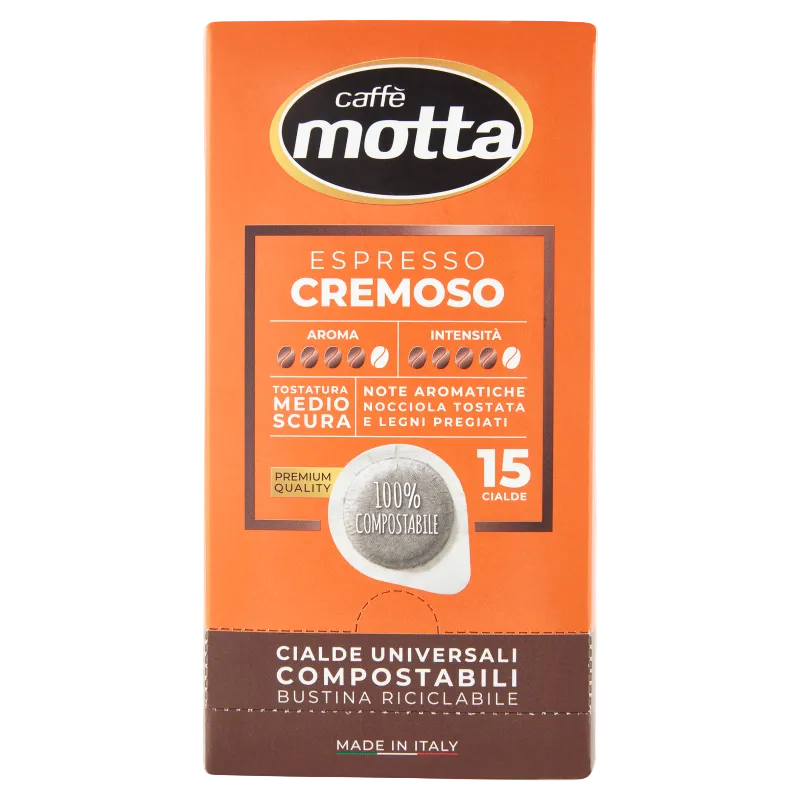 Caffè Motta Espresso Cremoso – Cialde ESE 44mm Compostabili (15 Cialde) - Caffè - Motta