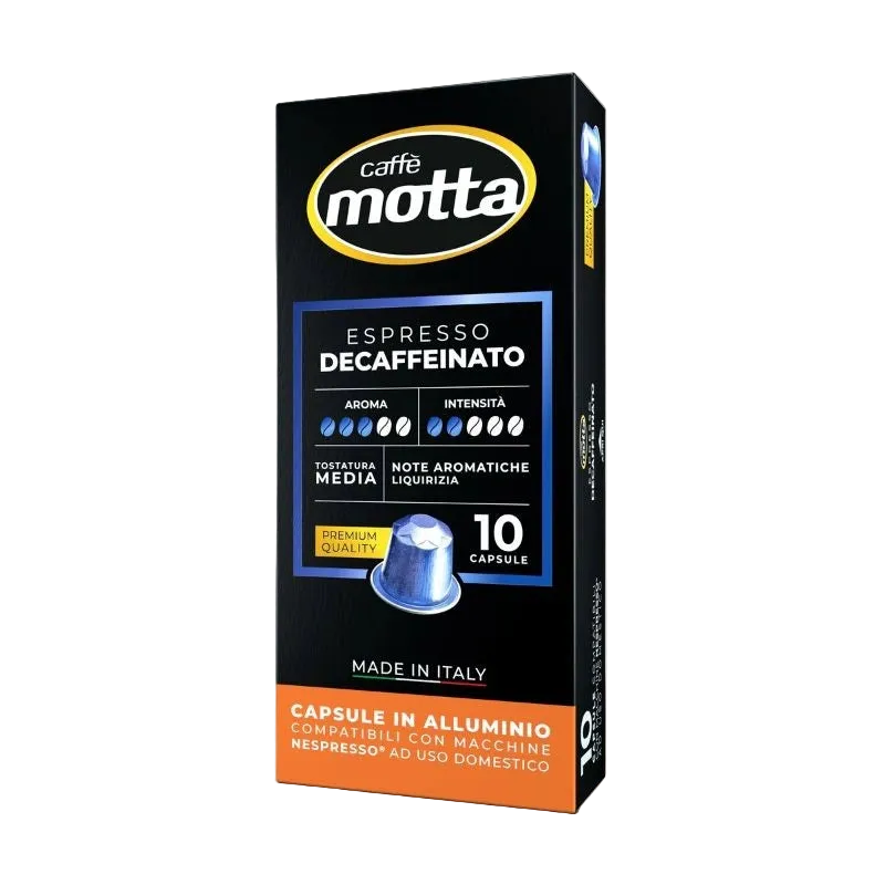 Caffè Motta Espresso Decaffeinato – Capsule Compatibili Nespresso (10 Capsule) - Caffè - Motta