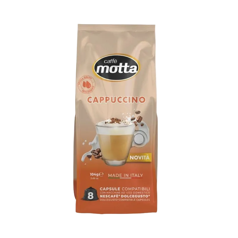 Caffè Motta Cappuccino – Capsule Compatibili Dolce Gusto (8 Capsule) - Caffè - Motta