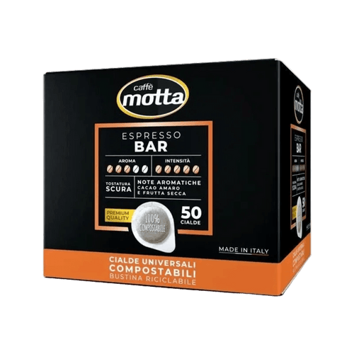Caffè Motta Espresso Bar – Cialde ESE 44mm Compostabili (50 Cialde) - Koffie - Motta