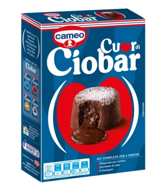 Cameo Cuor di Ciobar Tortino 4 pz - 233 gr - Preparati per dolci - Cameo