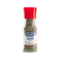 Italpepe laurierblad 15 g, glazen potje met rode dop en wit etiket