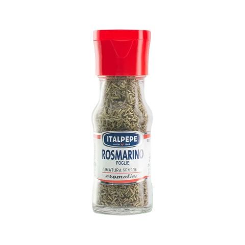 Italpepe Rosmarino in Foglie 18 g, vasetto di vetro con foglie aghiformi e tappo rosso