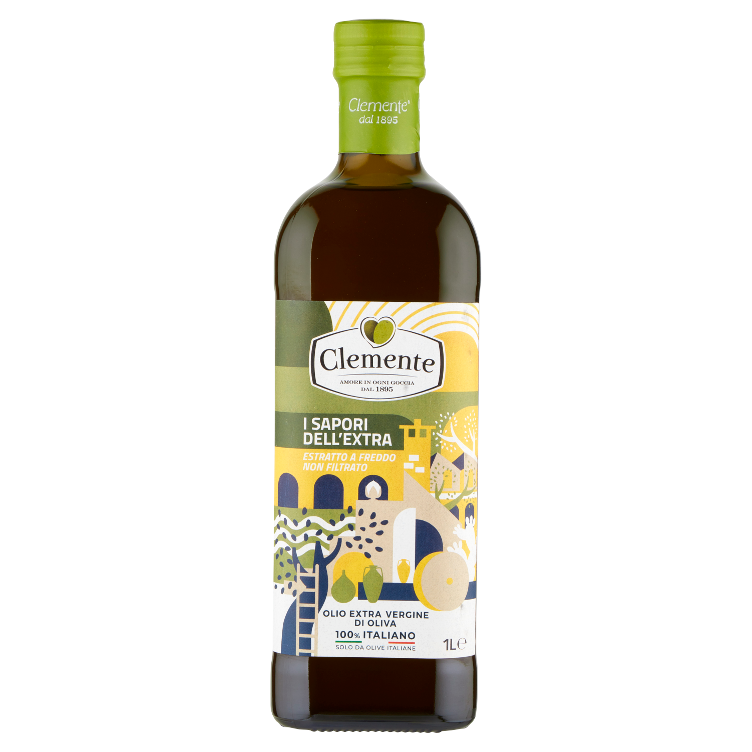 Clemente Olio Extra Vergine di Oliva 100% Italiano 1 L