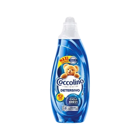 Coccolino Wonder Wash Detersivo Odor Protection 2,16 L, flacone blu di detersivo liquido da 54 lavaggi