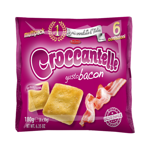Forno Damiani Croccantelle gusto Bacon 180 g, multipack con sei buste
