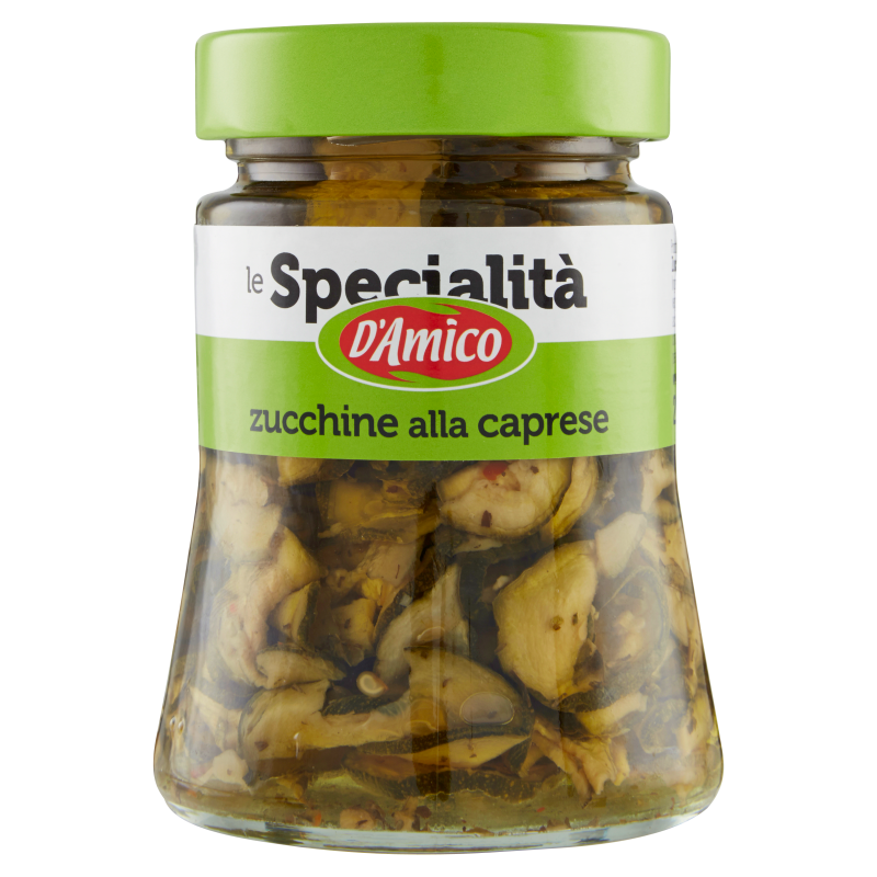 D'Amico Zucchine alla Caprese sott'olio - 280 gr - Sottoli e Sottaceti - D'Amico