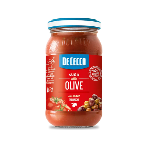 De Cecco Sugo alle Olive con Olive Taggiasche e Olive Verdi - 200 gr - Pesti e Sughi pronti - De Cecco