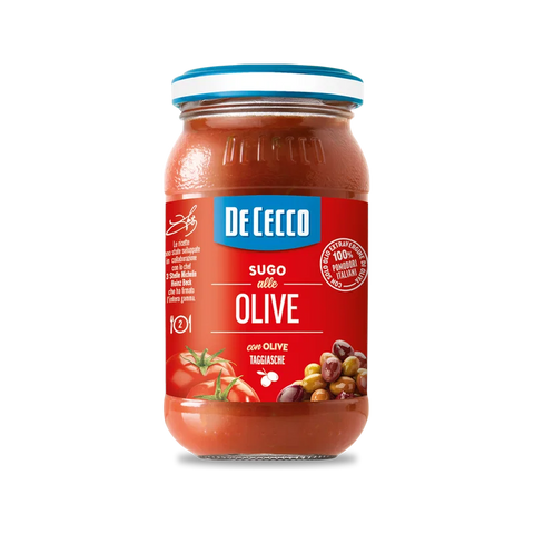 De Cecco Sugo alle Olive 200 g, vasetto con olive taggiasche