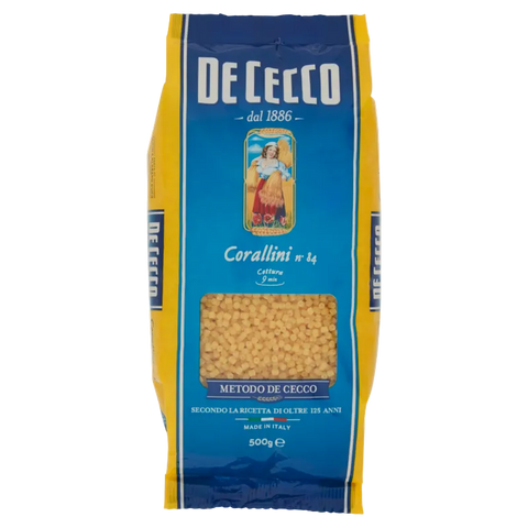 De Cecco Corallini n. 84 500 g, pastina di semola per brodo