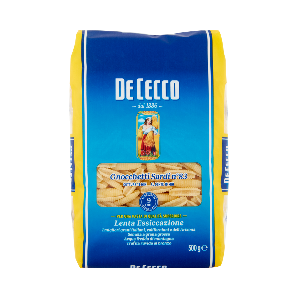 De Cecco Gnocchetti Sardi n. 83 500 g, malloreddus rigati di semola