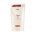 Dove Vloeibare Handzeep Fine Silk Navulling 500 ml, navulzak met 1/4 hydraterende crème