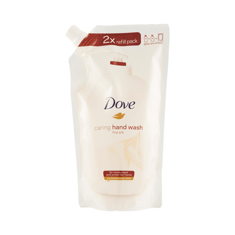 Dove Sapone Liquido Mani Fine Silk Ricarica 500 ml, busta ricarica con 1/4 di crema idratante
