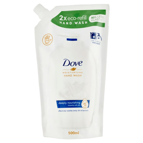 Dove Sapone Liquido Mani Original Ricarica - 500 ml - Bagnoschiuma e Shampoo - Dove
