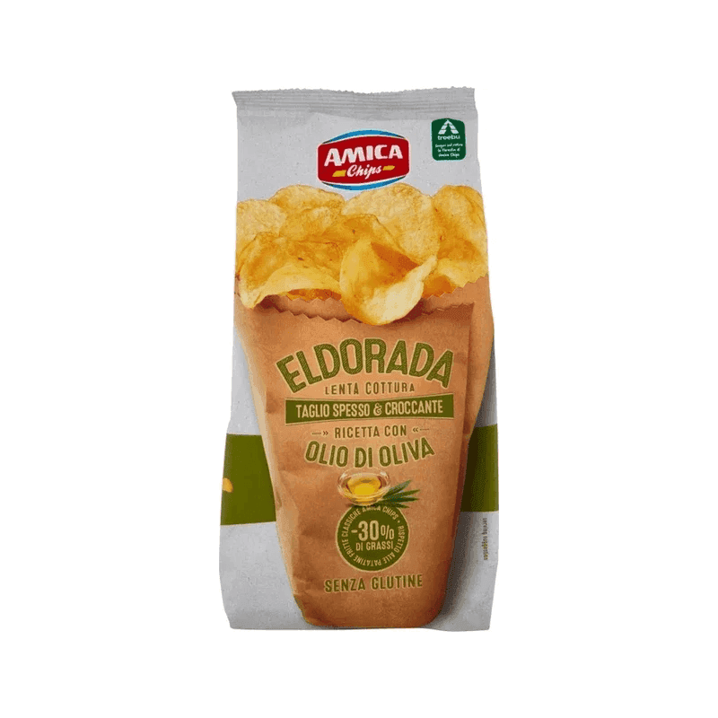 Amica Chips Eldorada met olijfolie 130 g, dik gesneden chips