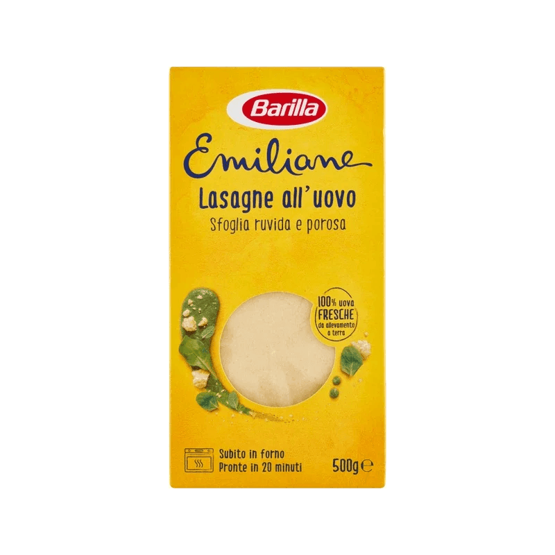 Barilla Emiliane Lasagne all'Uovo 500 g, eierdeegvellen voor lasagne
