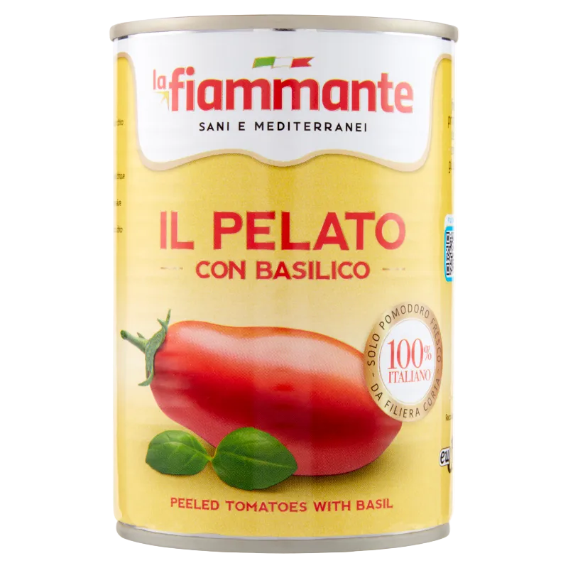 La Fiammante Pomodori Pelati al Basilico 400 gr
