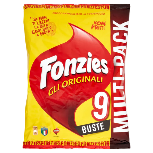 Fonzies Multipack 9 Buste - 212 gr - Patatine e Snack - Fonzies
