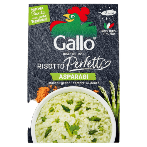 Gallo Risotto Perfetto met asperges 175 g, pak met groene asperge risotto