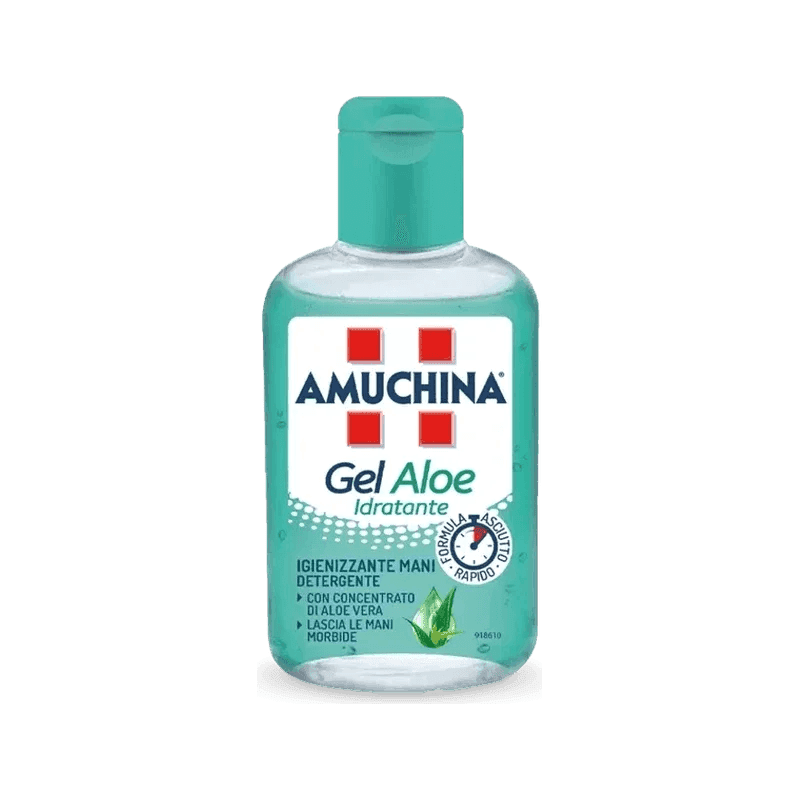 Amuchina Gel Aloe Igienizzante Mani 80 ml, handgel met aloë vera en glycerine