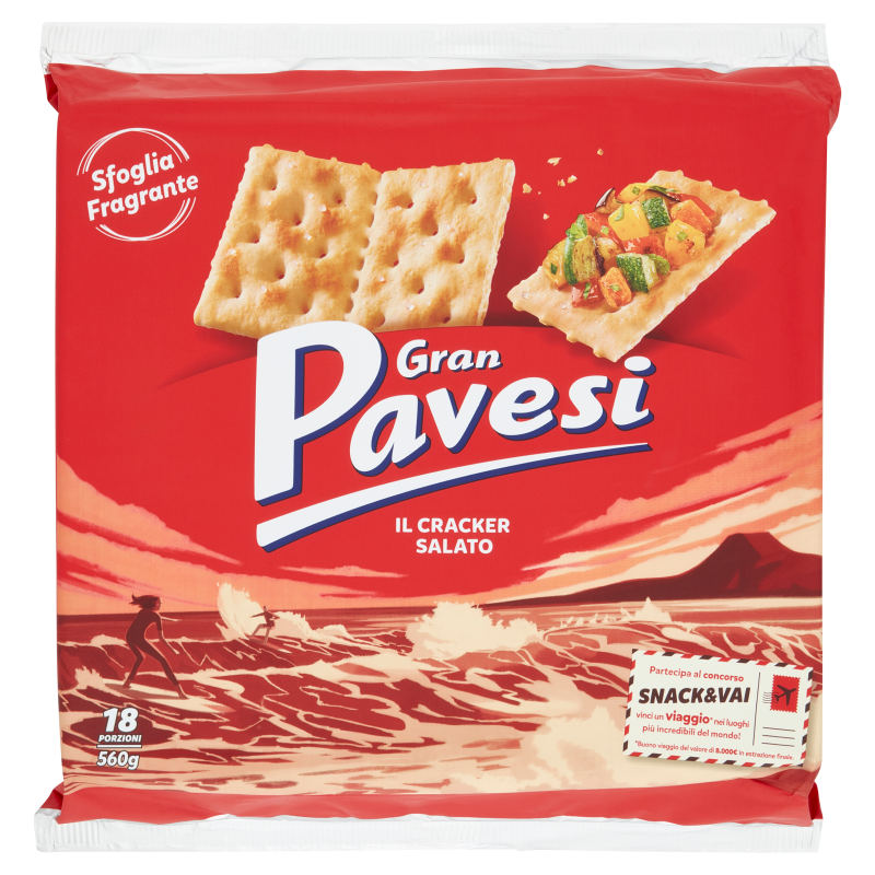 Gran Pavesi Crackers Salati - 560 gr - Snacks Salati - Pavesi