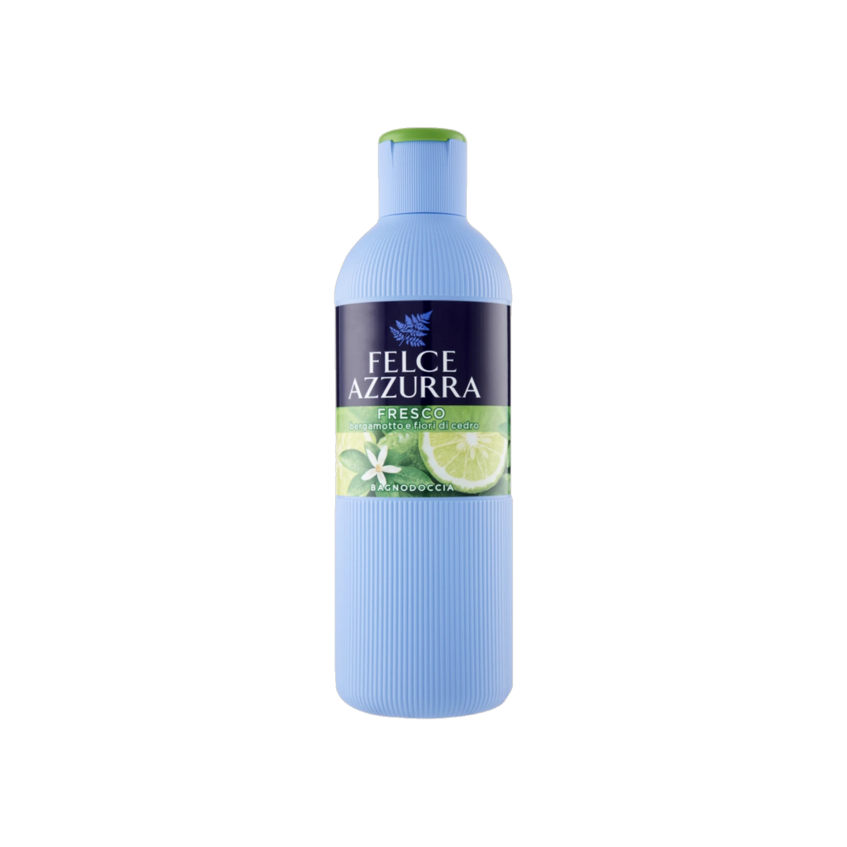 Felce Azzurra Fresco douchegel 650 ml, lichtblauwe flacon met groene dop
