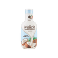 Malizia Bagnoschiuma Latte di Cocco 1 L, flacone bianco con tappo azzurro e cocco in etichetta