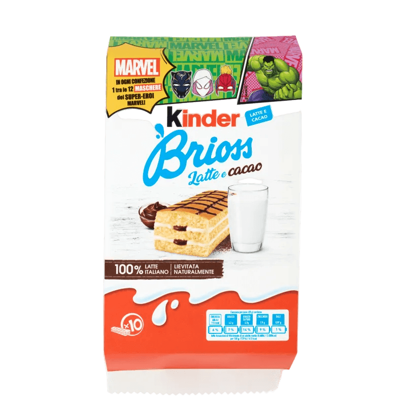 Kinder Brioss Latte e Cacao - 280 gr (10 pz) - Merendine - Kinder