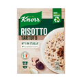 Knorr Risotto al Tartufo 175 g, groen doosje met bord romige risotto en truffelschaafsel