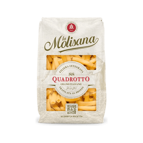 La Molisana Quadrotto N°88 500 g, confezione avorio con due finestre sulla pasta corta