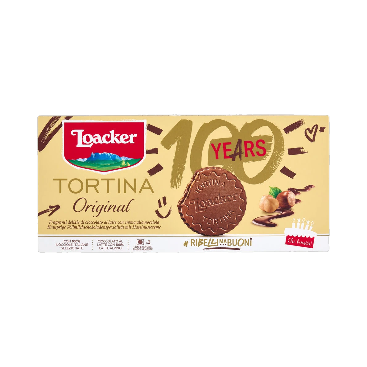 Loacker Tortina Original wafeltaartjes 3 x 21 g