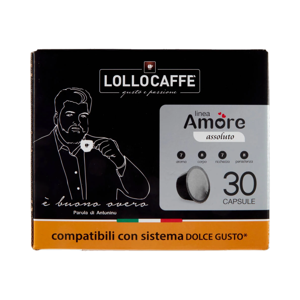 Lollo Caffè Amore Assoluto 30 Capsules Compatibel met Dolce Gusto