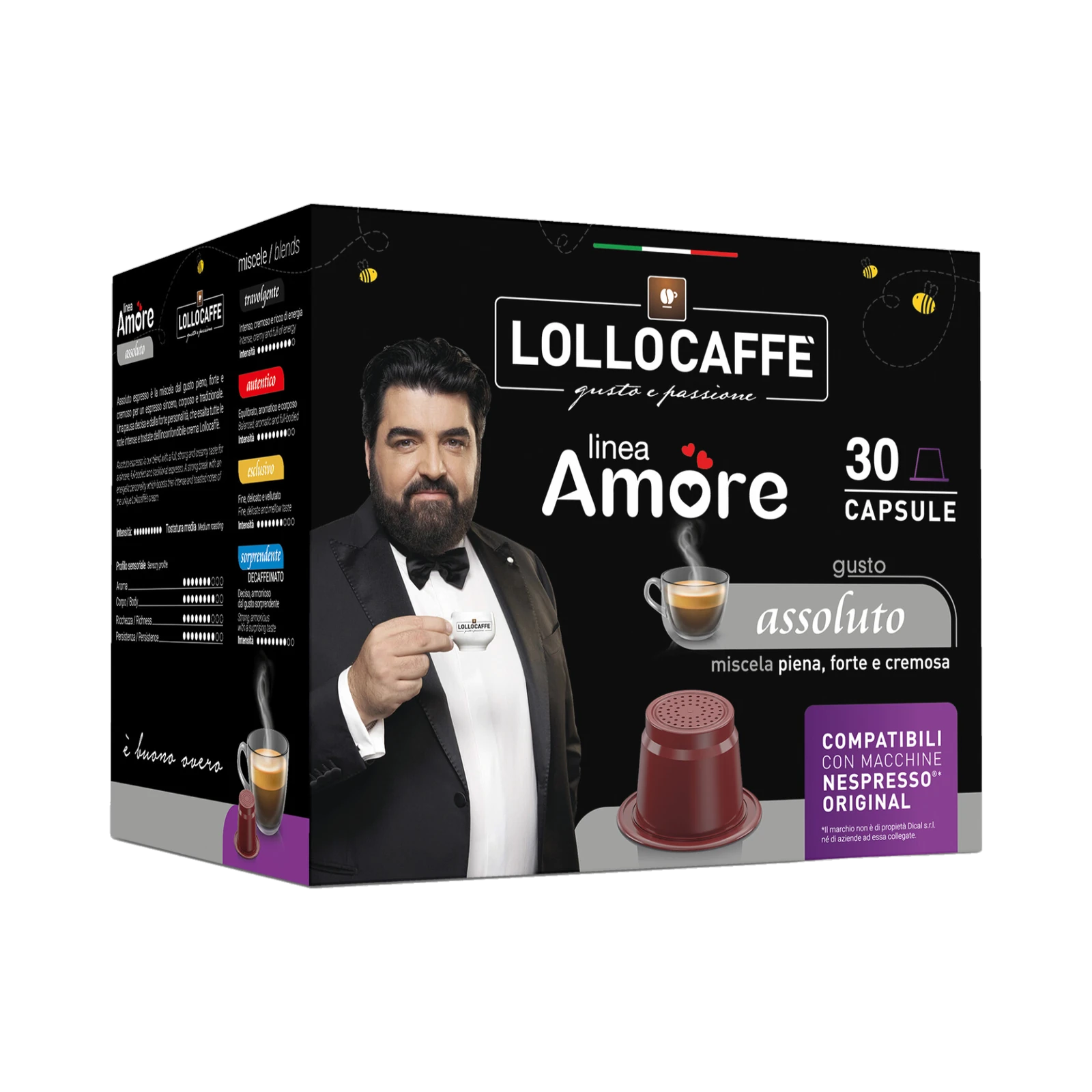 Lollo Caffè Amore Assoluto 30 Capsules Compatibel met Nespresso