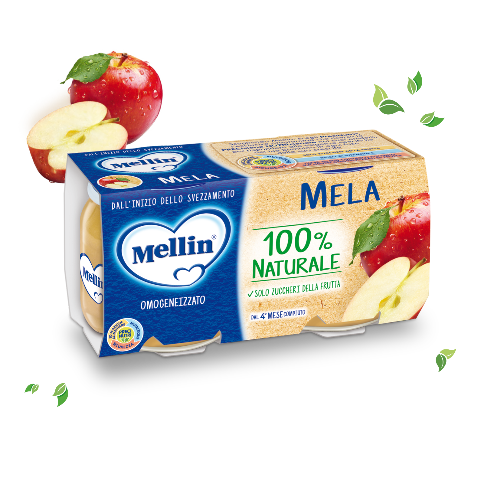 Mellin Appel Babyhapje – vanaf 4 maanden – 2 × 100 gr