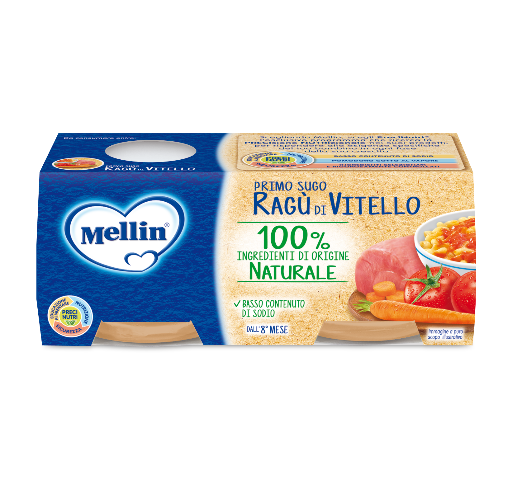 Ragù di Vitello Mellin 2x80 gr -  - Mellin