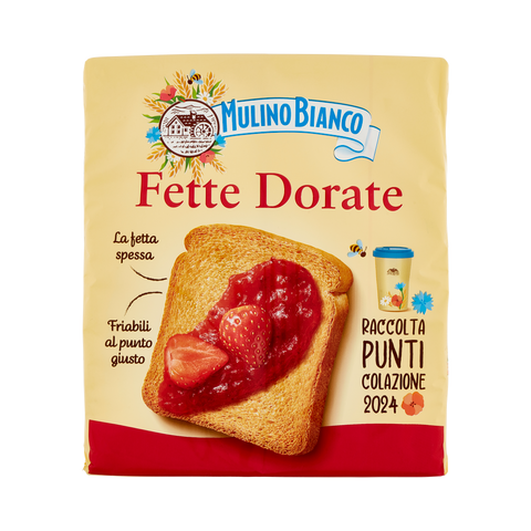 Mulino Bianco Fette Biscottate Dorate 315 g, confezione da 36 fette