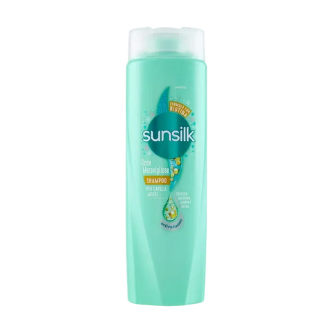 Sunsilk Shampoo Onde Meravigliose 250 ml, flacone verde acqua per capelli mossi