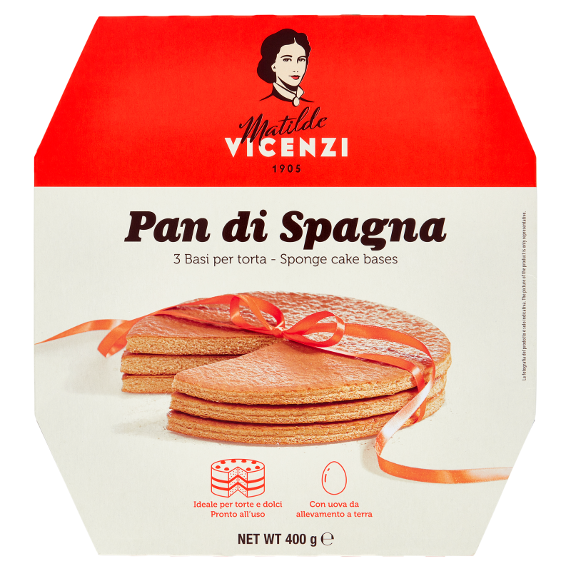 Matilde Vicenzi Pan di Spagna Base per Torte 3 pz - 400 gr - Spesa da Antonio