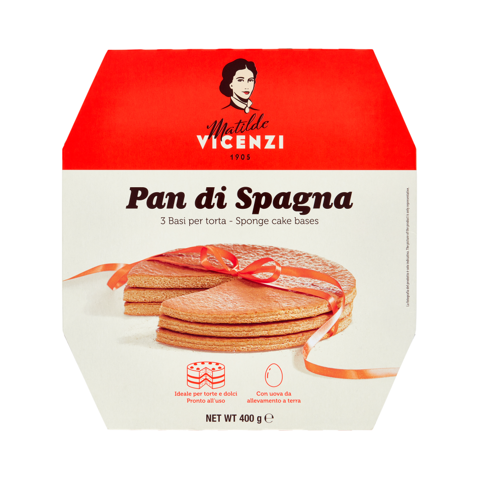 Matilde Vicenzi Pan di Spagna Base per Torte 3 pz - 400 gr - Preparati per Zoetwaren - Matilde Vicenzi